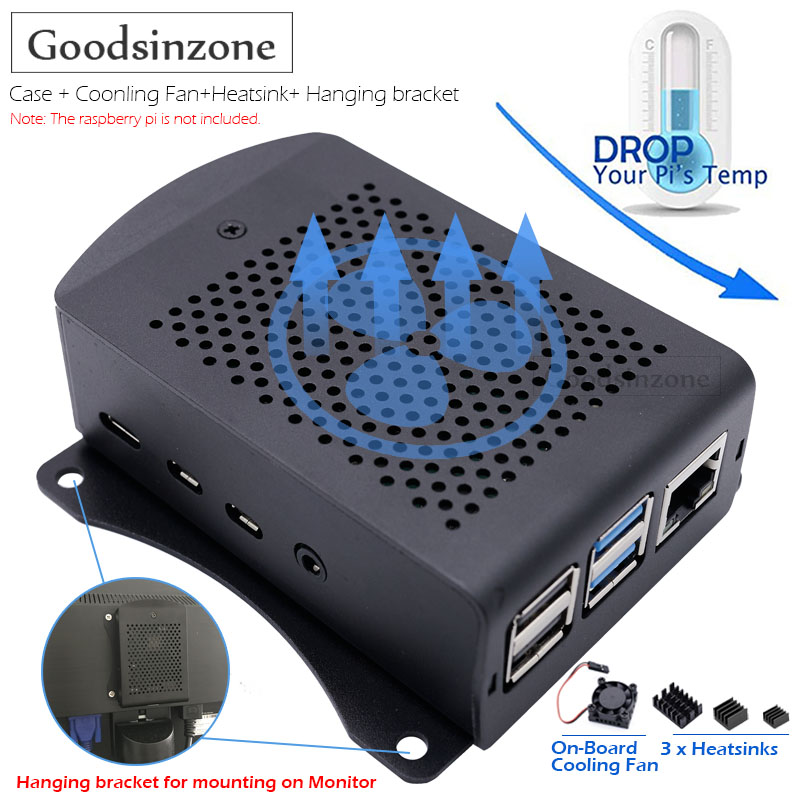Argon One V3 M.2 Nvme Case - Raspberry Pi 4 موديل B ،