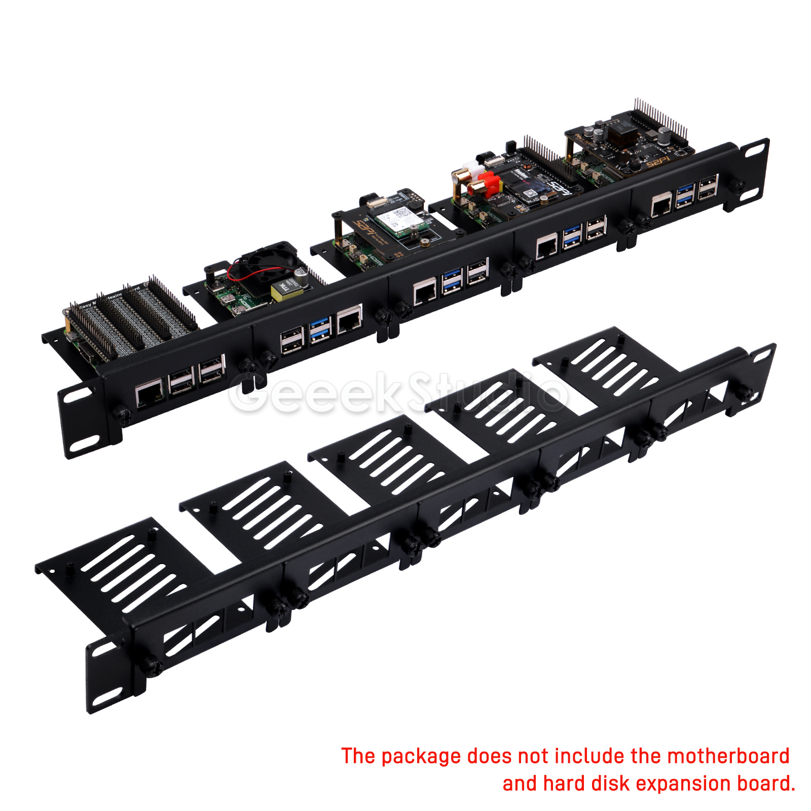 Raspberry Pi Rackmount 1U 19 Inch - حامل حامل 1U لـ Raspberry Pi