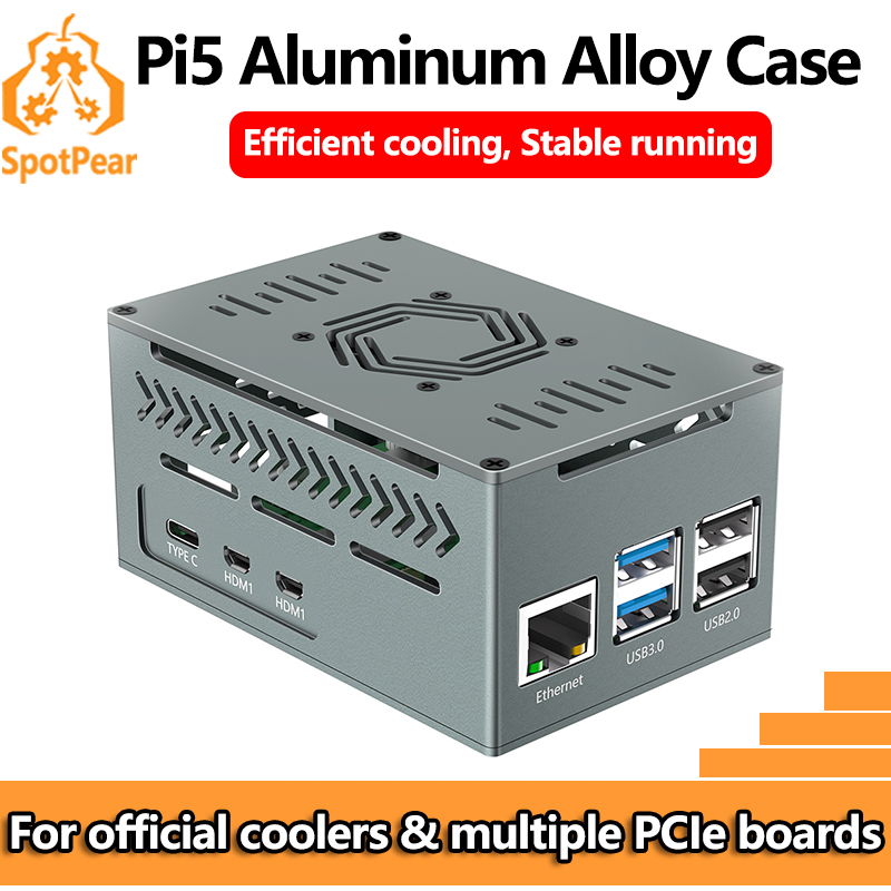 Argon One V3 M.2 Nvme Case - حافظة معدنية من الألومنيوم Raspberry Pi
