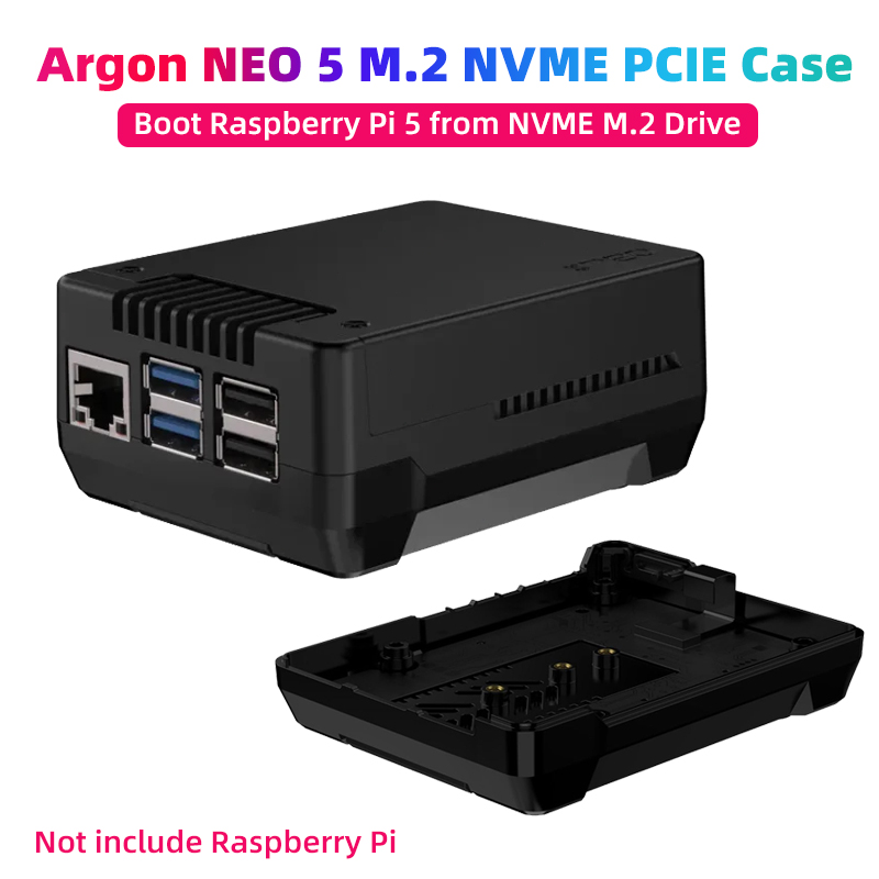 Argon One V3 M.2 Nvme Case - حافظة أرجون نيو للتوت بي ،