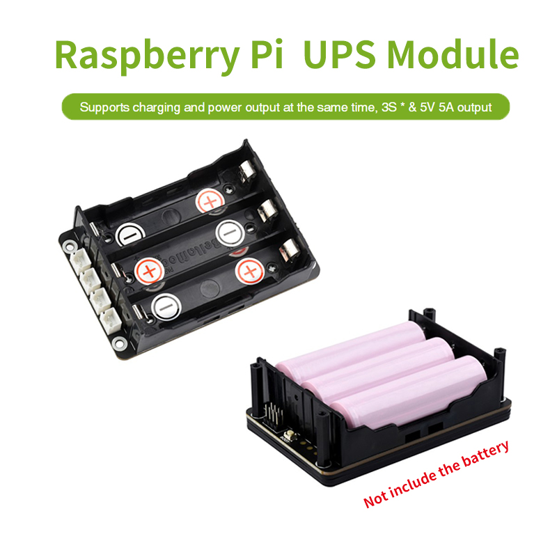 Raspberry Pi Uninterrupted Power Supply Ups 18650 - وحدة UPS لـ Raspberry Pi 5