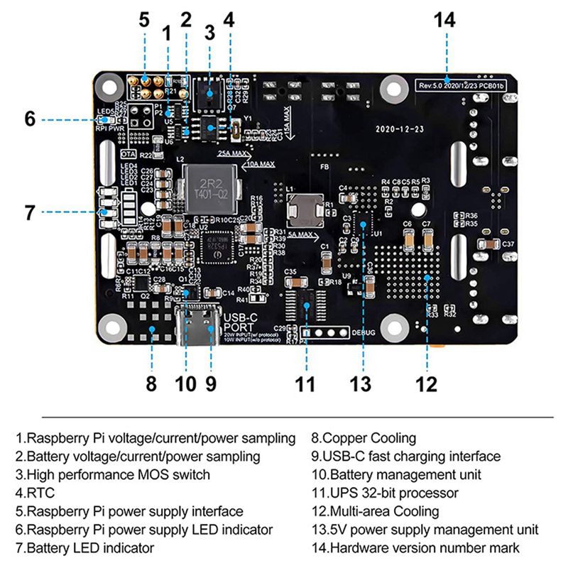 AA08-2X لـ Raspberry Pi 4، مزو - مراجعة Raspberry Pi Uninterrupted Power Supply Ups 18650 وسعره