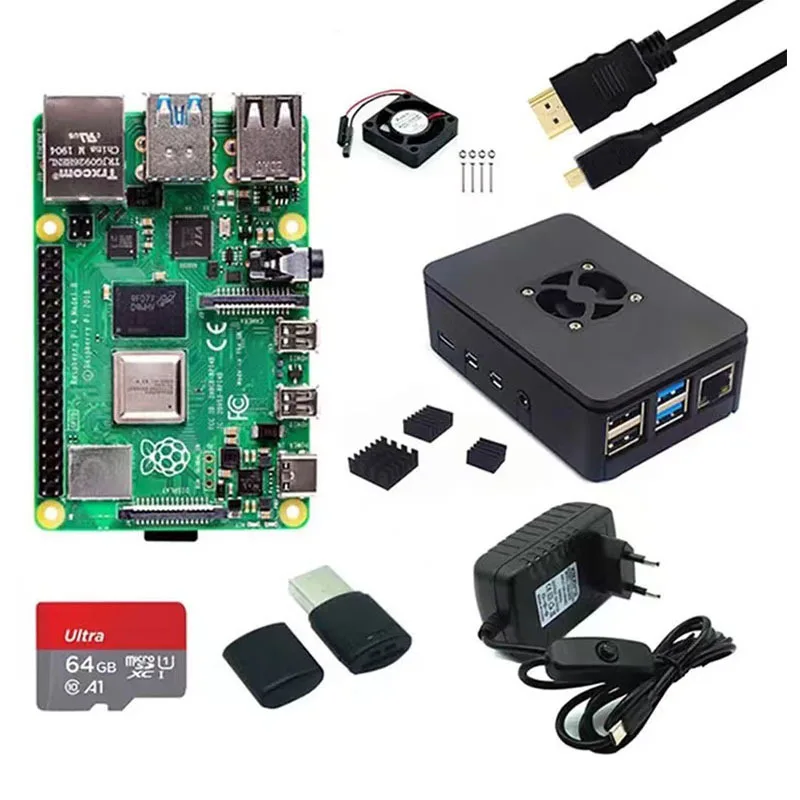 لوحة تطوير راسبيري باي 4 موديل - مراجعة Raspberry Pi 4 8Gb Ram Kit وسعره