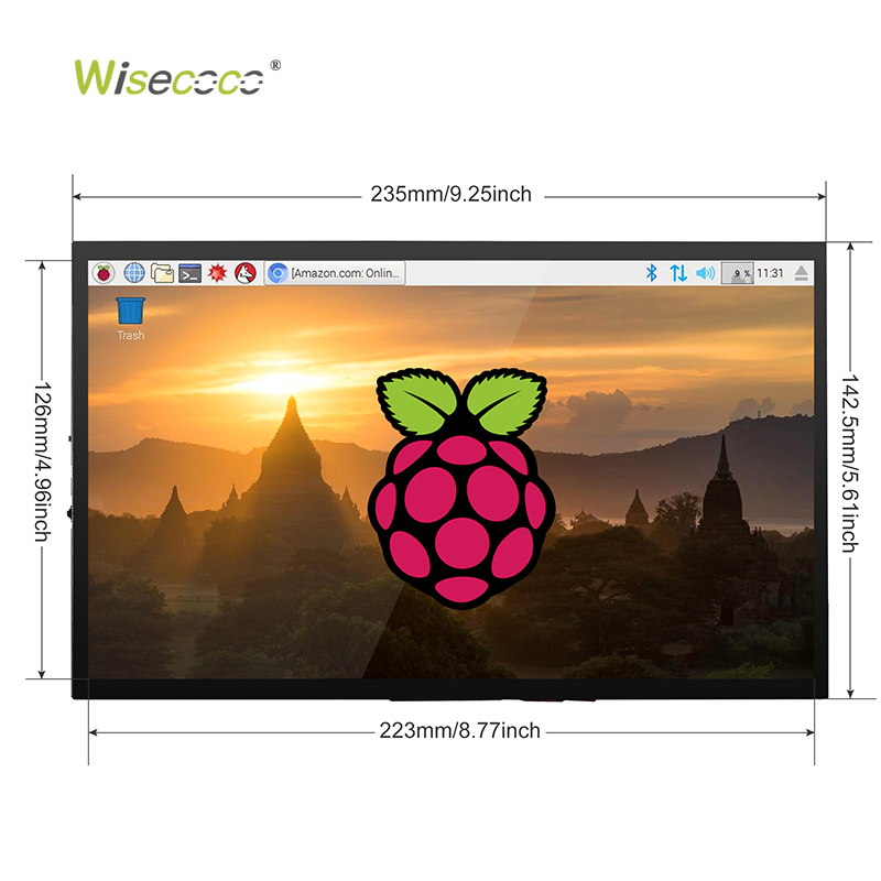 شاشة عرض لمسية LCD بلوحة IPS ع - مراجعة Raspberry Pi 10.1 Inch Capacitive Touch Screen Ips وسعره