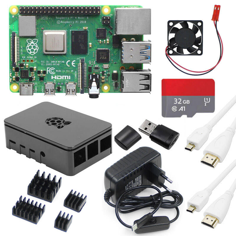 مجموعة راسبيري باي 4B الأساسية - مراجعة Raspberry Pi 4 8Gb Ram Kit وسعره