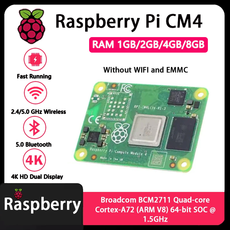 Raspberry Pi CM4 1GB/2GB/4GB/8 - مراجعة Raspberry Pi Compute Module 4 8Gb 32Gb Emmc وسعره